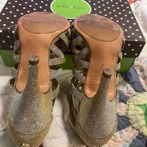 Kelly & Katie (KK Lorelee) Gold Evening Shoe
